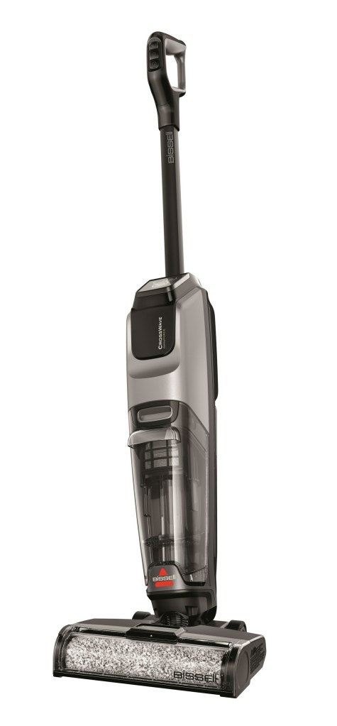 BISSELL CrossWave OmniForce in black and titanium with its clear dirty-water tank