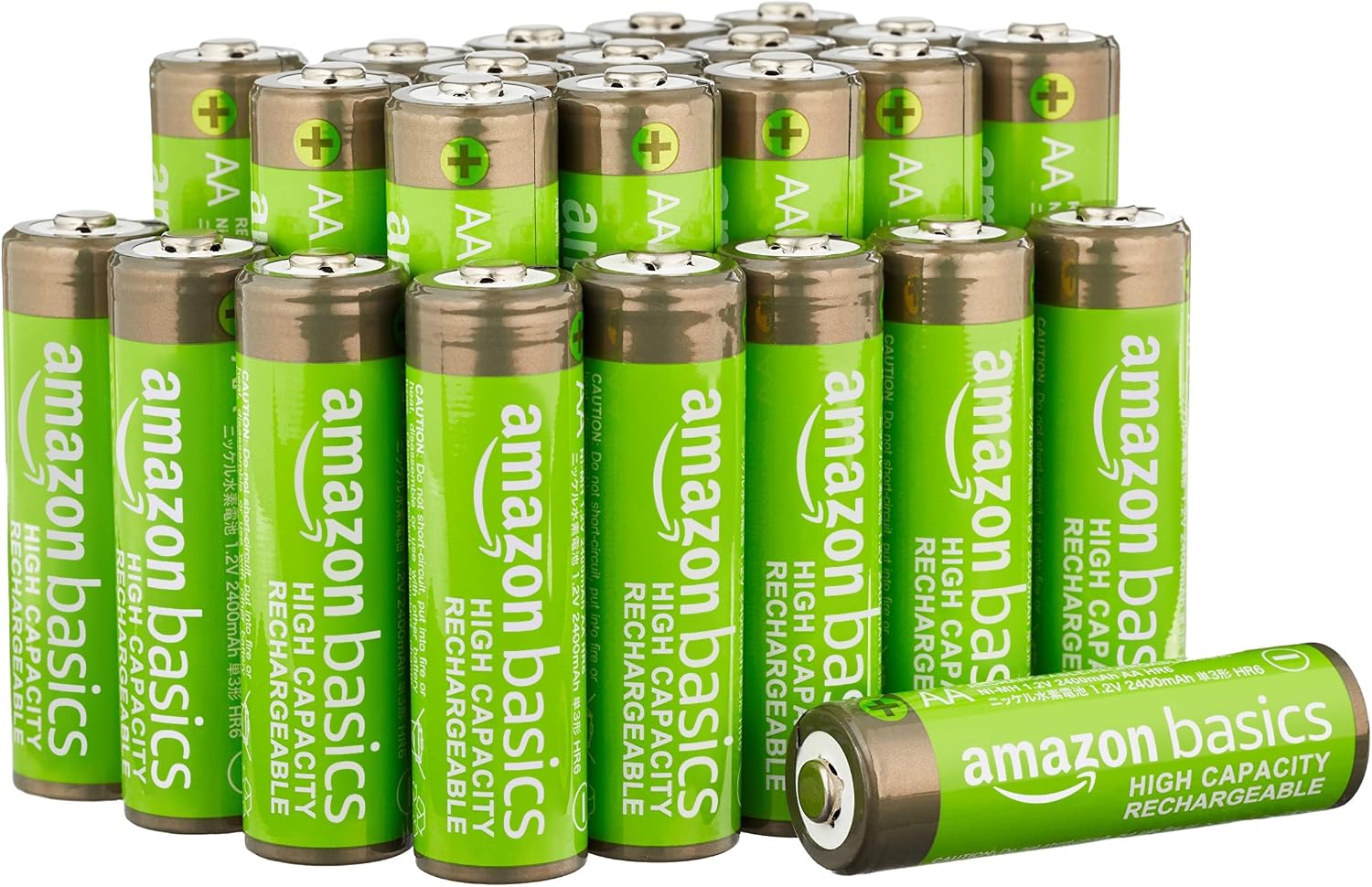 2400mAh rechargeable AA, 24-pack