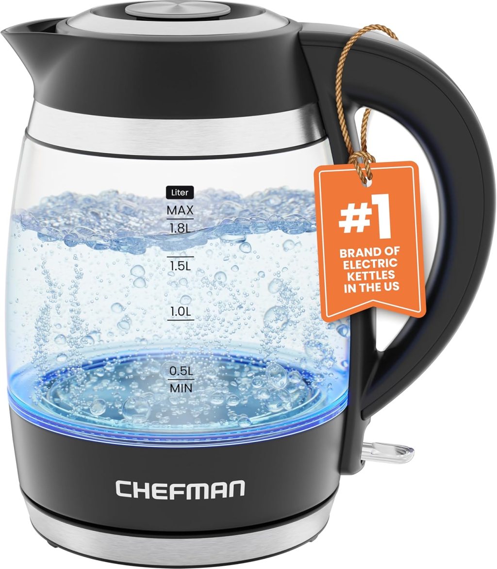 Chefman 1.8L glass kettle