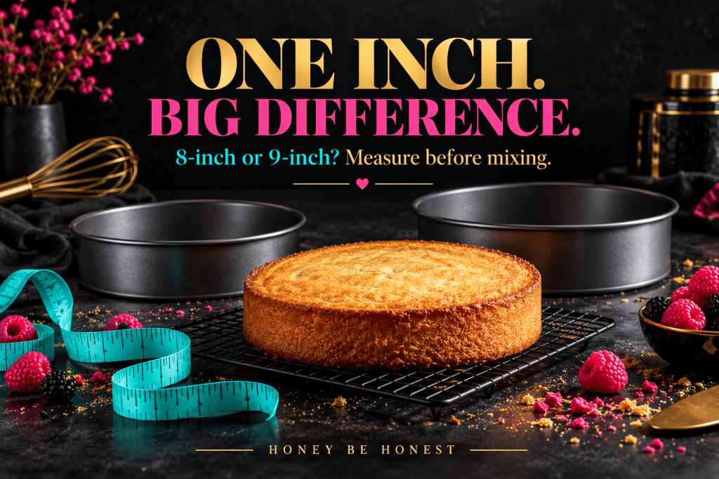 Original conceptual artwork for Can You Swap an 8-Inch Cake Pan for a 9-Inch Pan? Do the Math Before the Batter; not an exact product photograph.