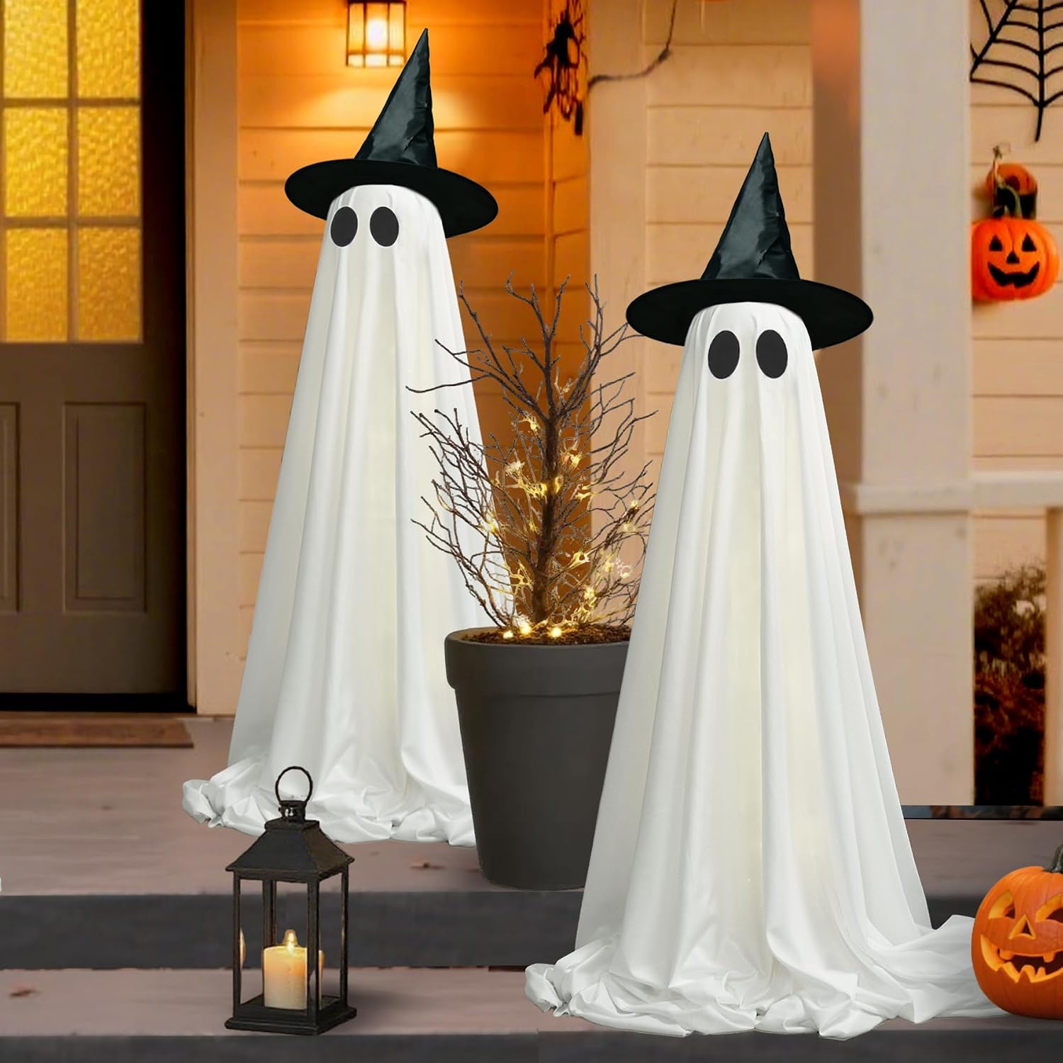 VersaCharm two light-up ghosts with witch hats